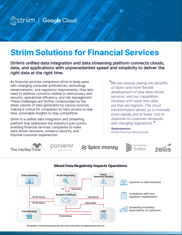 Striim for Financial Services